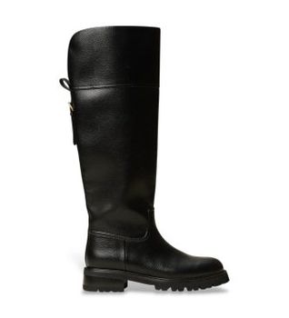 Twinset para mujer. 262TGT140 Botas altas de piel con correa negro (40), 3 a 5cm, Ninguno, Casual