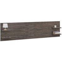 dhome cabecero con estantes de madera reciclada dm colgante pared estilo palet horizontal dual dividido en 2 piezas cama 135140 vintage nordico 210cm dual roble amazonas