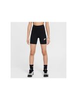 mallas nike sportswear classic high-waisted 5 biker nina negroblanco