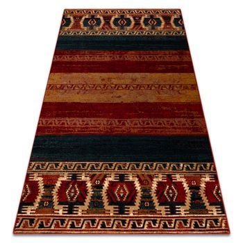 Alfombra De Lana Omega Vritti Étnico Rubí 235x350 Cm