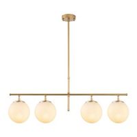 lampara de techo roe-10780 oro brillante metal vidrio 81x15x36-76 cm