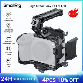 Kit de jaula SmallRig FX30 para Sony FX3/FX30, con mango superior, placa de montaje en V, abrazadera de Cable, Protector de pantalla LCD 5823