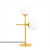 lampara de mesa garet oro 2 luces