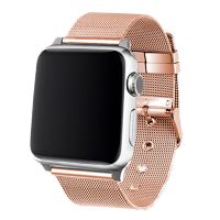 cool correa metalica rosa dorado para apple watch 3840mm series 12345se