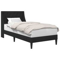 estructura de cama con cabecera negro 90 x 200 cm terciopelo vidaxl