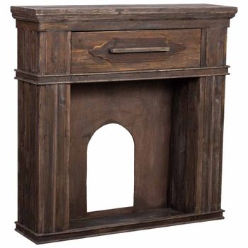 Marco de chimenea de madera 121x32.5x120h cm