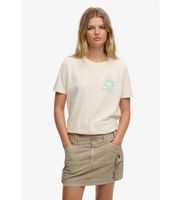 superdry para mujer w1011746a camiseta roadside trade relaxed blanco roto xl casual algodon manga corta