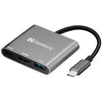 adaptador grafico usb-c sandberg mini dock hdmiusb