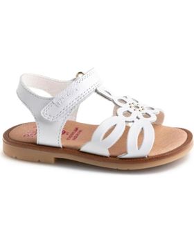 de PABLOSKY SANDALIA PLANA DE PIEL PARA NINA 056800 COLOR BLAN BLANCO