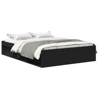 estructura de cama negra 160x200 cm