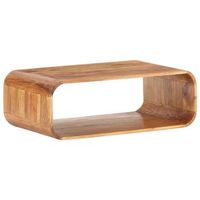mesa de centro vintage de diseno rustico 90x50x30 cm madera de acacia con acabado color miel dec037218