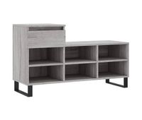 vidaxl mueble zapatero madera contrachapada gris sonoma 102x36x60 cm