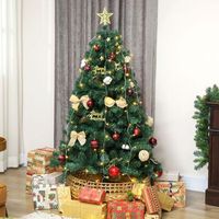 arbol de navidad de plastico acero homcom o90x150 cm verde