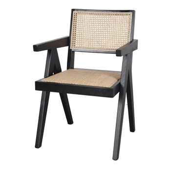 Silla de madera  - negro - 86x57x60