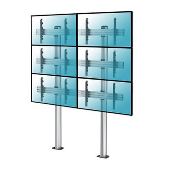 Kimex Soporte de Suelo Atornillable para 6 Pantallas de TV 45