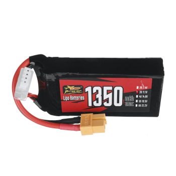 Batería ZOP Power 11.1V 1350mAh 150C 3S LiPo con conector XT60 para dron RC
