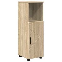 gabinete de bano roble sonoma 30 x 35 x 95 cm vidaxl