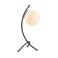lampara de mesa yay-5011 blanco negro metal vidrio 23x18x43 cm