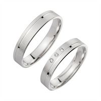 alianzas oro blanco con diamantes ancho 40 mm