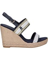 de tommy hilfiger fw0fw07089 golden webbing wedge dw6 space blue