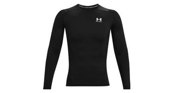 Camiseta de compresion de manga larga under armour heatgear armour negro hombre