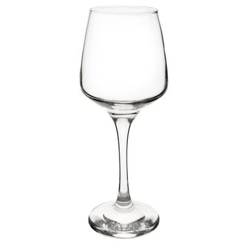 Copa de agua de vidrio transparente