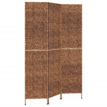 Biombo De 3 Paneles Jacinto De Agua Marrón 122x180 Cm Vidaxl