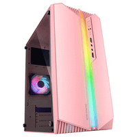 caja microatx compacta mars gaming mc-s1 rosa frontal argb ventilador traser frgb ventana lateral sin fuente de alimentacion