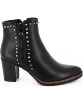 de HISPAFLEX BOTIN CON TACON PARA MUJER 2422 COLOR NEGRO