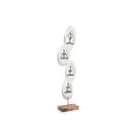 figura mango aluminio 18x9x69 yoga blanco