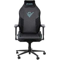 silla gaming phoenix monarch negro ergonomica 4d tela terciopelo reclinable 150kg