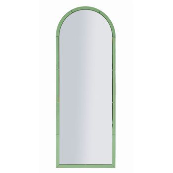 Espejo De Pared Con Marco De Cristal Verde 55x2x150 Cm