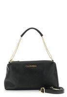 clutch de piel martele con asa de cadena y bandolera black taglia unica