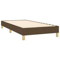 somier de laminas sobre patas estructura de cama 90x200 cm tela marron oscuro tdl0207046