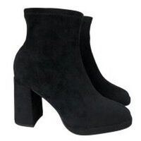 shoes botines botin tacon plataforma ante elastico para mujer