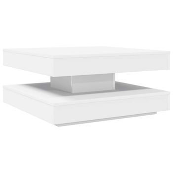 Mesa De Centro Giratoria 360 Grados Blanco 70x70x34,5 Cm Vidaxl