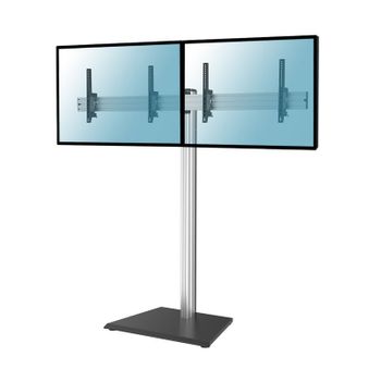 Kimex Soporte de Suelo Inclinable para 2 Pantallas de TV 43''-49'' Altura 175cm VESA 400x400 máx. 50Kg