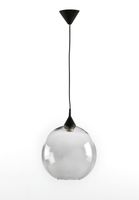 lampara colgante vidrio fume pausa e27 o25 cm