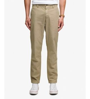 Superdry para hombre. M7011487A Pantalón Chino Tapered Washed beige (36/32), Casual, Algodón