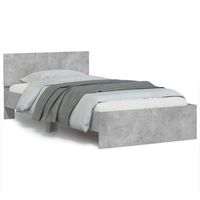 cama individual  cama para adultos  cama con cabecero madera de ingenieria gris hormigon 100x200 cm