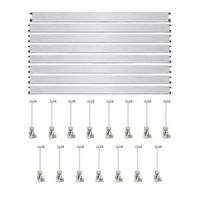 colgar cuadros sin agujeros pack 12 metros eurohang guias aluminio plata mate 150 cm cable acero ganchos automatico clips tapas tornillos