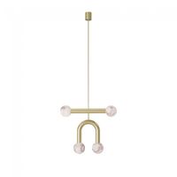 lampara colgante rigoberta duo super curvo alabastro 4 luces