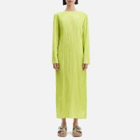 samsoe samsoe alinea plisse-satin dress - xs