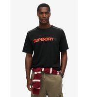 superdry para hombre m1012027a camiseta de corte relajado con logotipo tech negro s casual algodon manga corta