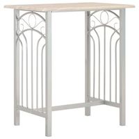 conjunto conjunto mesa y sillas jardin altas de cocina 3 uds  mueble jardin mesa y sillas madera y acero