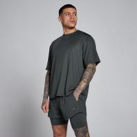 camiseta hybrid oversized mesh para hombre de mp - negro lavado - s