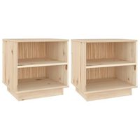 mesita de noche 34x40x40 cm madera - marron