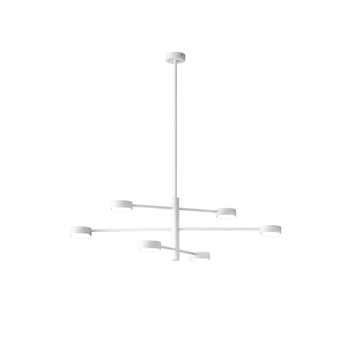 Lámpara De Techo Eclipsia Blanca - 850 X 845 Mm (6 X Gx53) - Elegante Lámpara Colgante De Metal