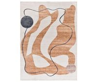 alfombra abstracta impresa en naranja class 80x150 cm - atticgo
