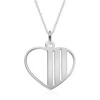 cadena corazon de plata 925 grabable